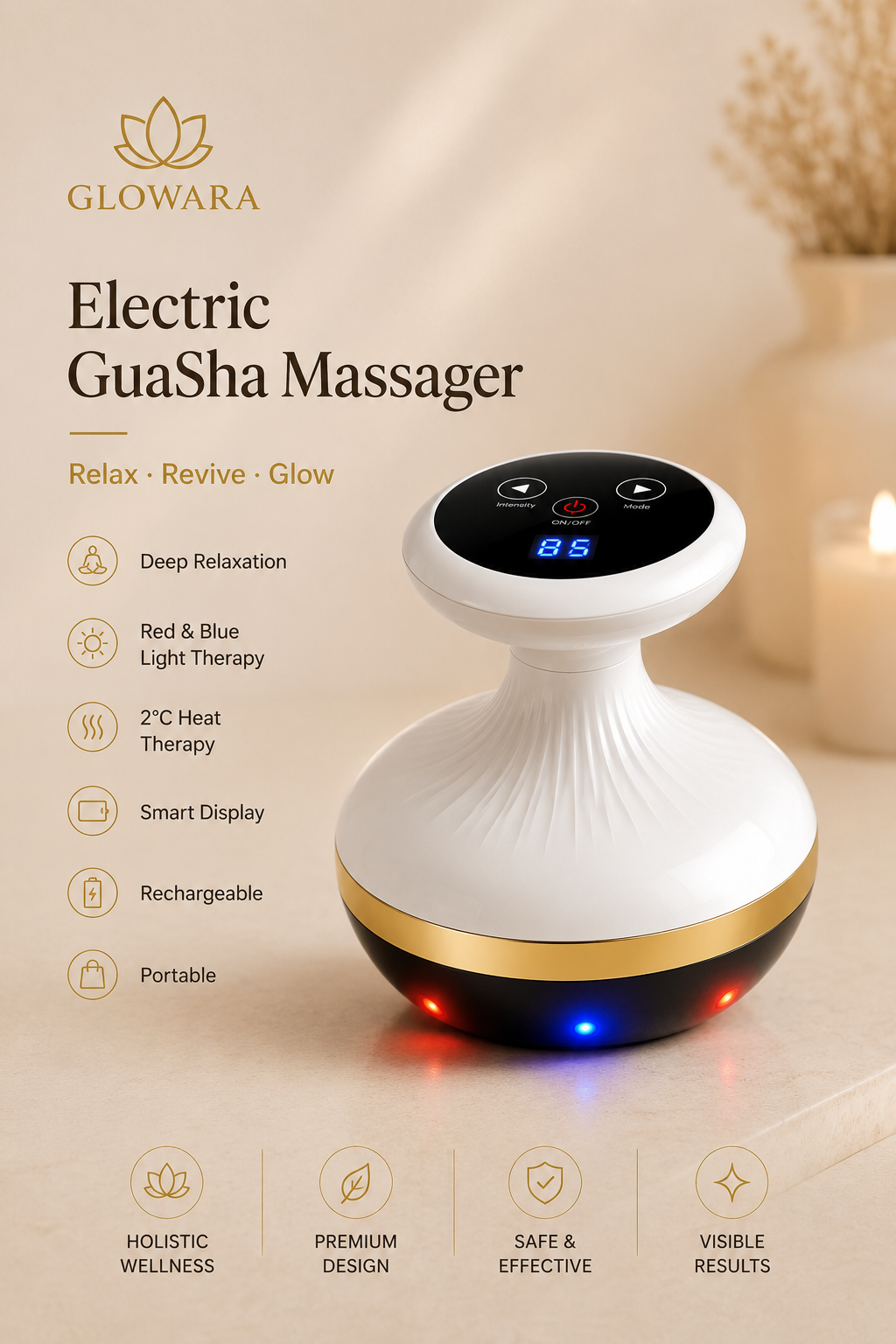 Electric Gua Sha Board Beauty Massager Cupping Device Electric Meridian Brush Home Abdominal Massage Gua Sha Board Massager