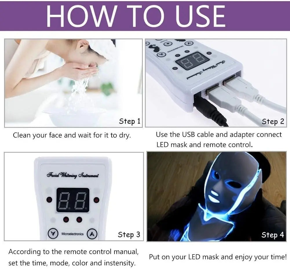 LED Facial Mask — At-Home Light Therapy for Glowing Skin