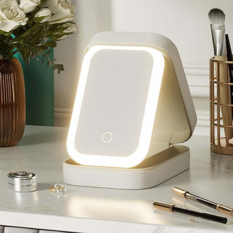 Glowara LumiCase™ — LED Mirror Travel Makeup Case