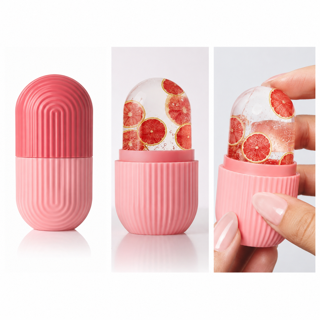 Face Glow Ice Roller — Cooling Facial Massager to De-Puff