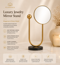 Modern Nordic Light Luxury Style Wrought Iron Makeup Mirror Desktop Mirror