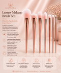 Premium Rose Gold Makeup Brush Set | Glowara