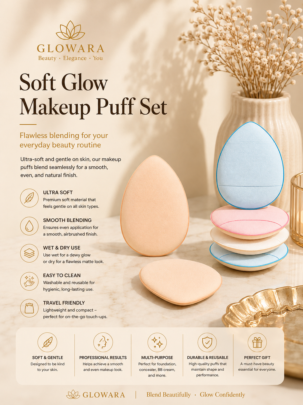Wet And Dry Makeup Sponge Puff