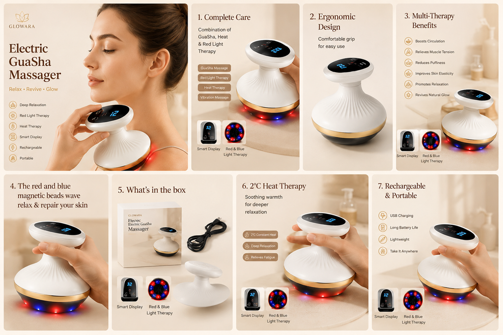 Electric Gua Sha Board Beauty Massager Cupping Device Electric Meridian Brush Home Abdominal Massage Gua Sha Board Massager