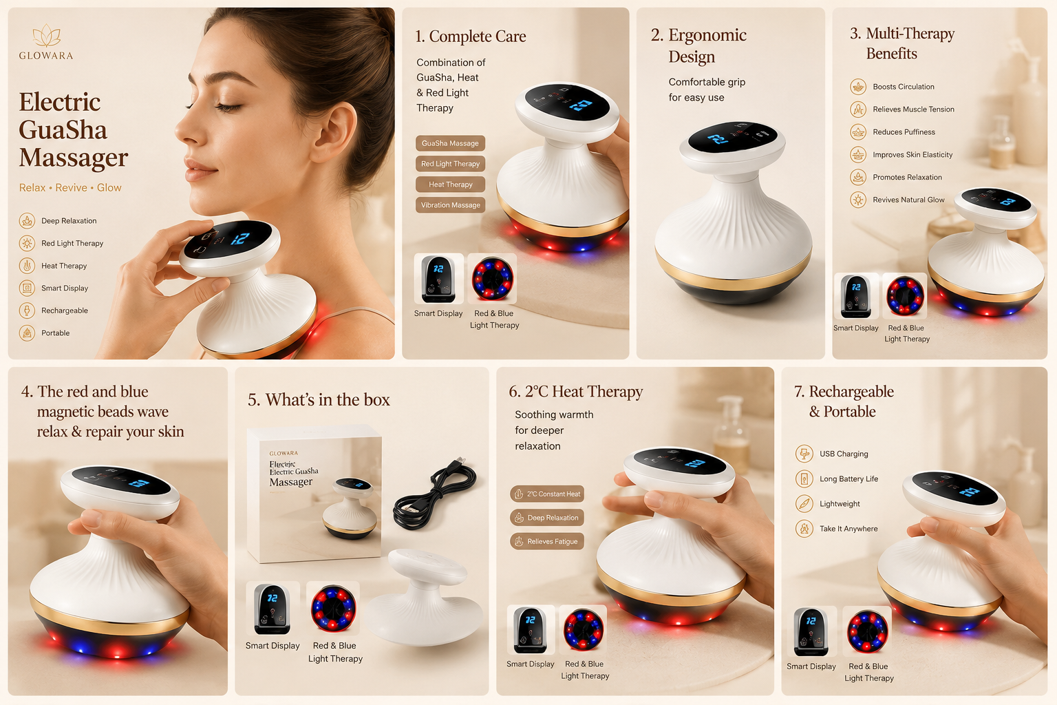 Electric Gua Sha Board Beauty Massager Cupping Device Electric Meridian Brush Home Abdominal Massage Gua Sha Board Massager