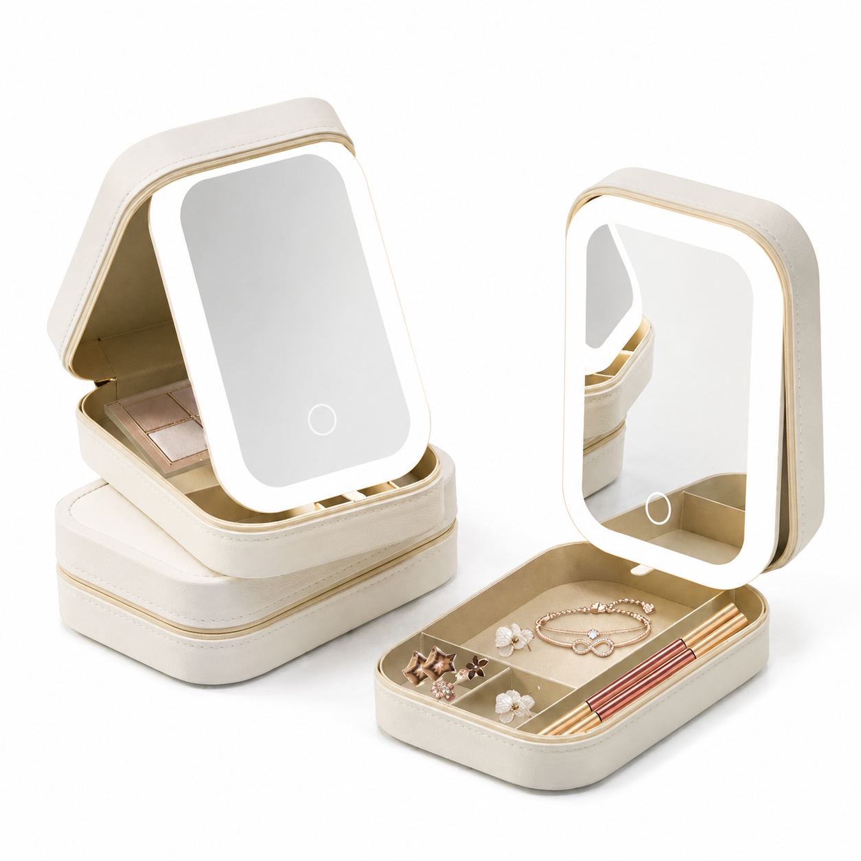 Glowara LumiCase™ — LED Mirror Travel Makeup Case